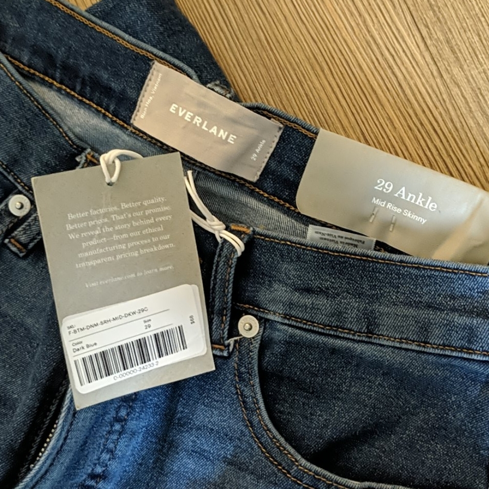 NWT Everlane Stretch Mid-Rise Skinny Jeans - Picture 8 of 8